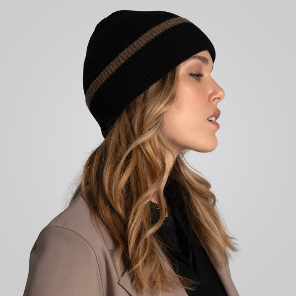 Brazeau tricot women’s 100% cashmere crown knit distressed hem beanie hat new NWOT Pello Bello Embellished Gem Pom-pom Beanie In Blue main image 4